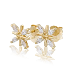 Carolina Gynning smycken Gynning Jewelry Snowflake Örhänge (Guld)