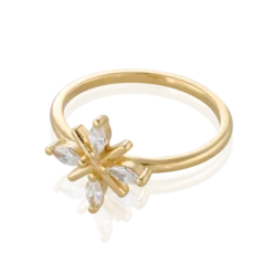 Carolina Gynning smycken Gynning Jewelry Snowflake Ring (Guld)