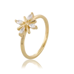 Carolina Gynning smycken Gynning Jewelry Snowflake Ring (Guld)