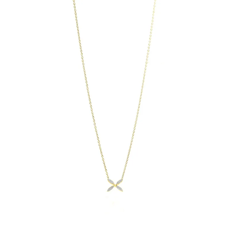 Carolina Gynning smycken Gynning Jewelry Sparkling Ellipse Mini Halsband (Guld)