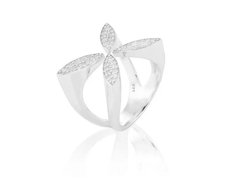 Carolina Gynning smycken Gynning Jewelry Sparkling Ellipse Ring (Silver)