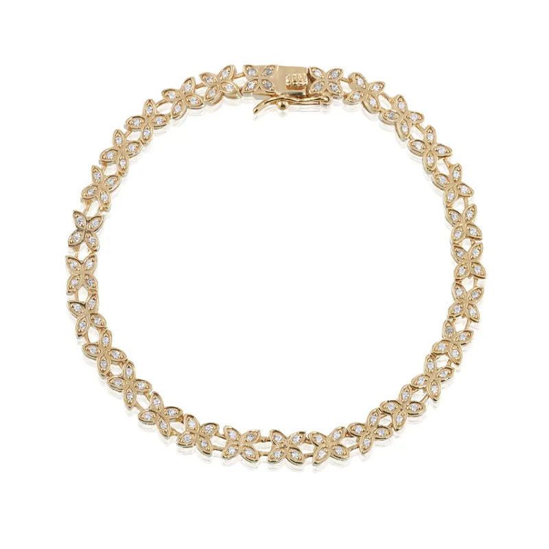 Armband Gynning Jewelry Sparkling Ellipse T- Guld gp36