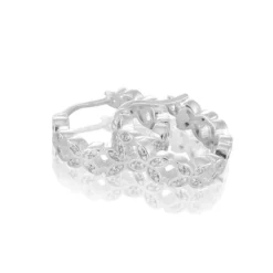 Carolina Gynning smycken Gynning Jewelry Sparkling ellipse mini örhängen creol – S (Silver)