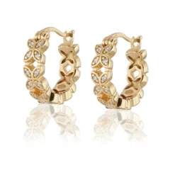 Carolina Gynning smycken Gynning Jewelry Sparkling ellipse mini örhängen creol – S (Guld)