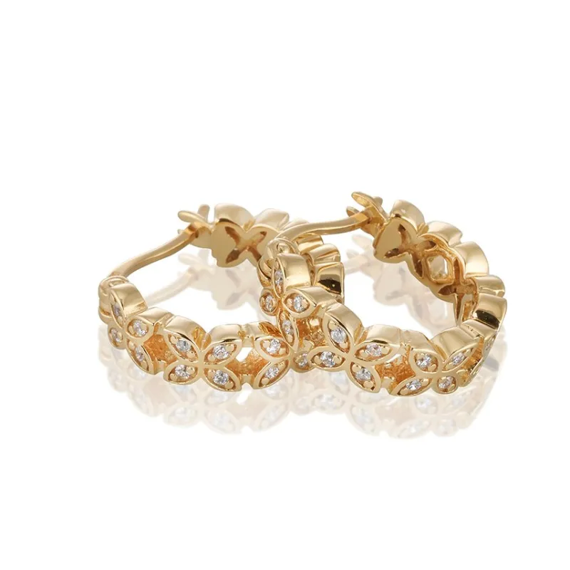 Carolina Gynning smycken Gynning Jewelry Sparkling ellipse mini örhängen creol – S (Guld)