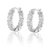 Carolina Gynning smycken Gynning Jewelry Sparkling ellipse mini örhängen creol – L (Silver)