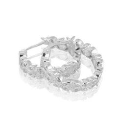 Carolina Gynning smycken Gynning Jewelry Sparkling ellipse mini örhängen creol – L (Silver)