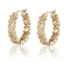 Carolina Gynning smycken Gynning Jewelry Sparkling ellipse mini örhängen creol – L (Guld)