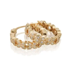 Carolina Gynning smycken Gynning Jewelry Sparkling ellipse mini örhängen creol – L (Guld)