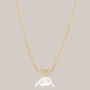 Carolina Gynning smycken Gynning Jewelry The Knot Sparkling Mini Halsband – Guld