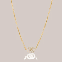 Carolina Gynning smycken Gynning Jewelry The Knot Sparkling Mini Halsband – Guld