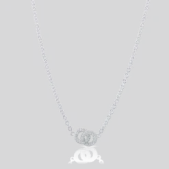 Carolina Gynning smycken Gynning Jewelry The Knot Sparkling Mini Halsband – Silver