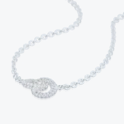 Carolina Gynning smycken Gynning Jewelry The Knot Sparkling Mini Halsband – Silver
