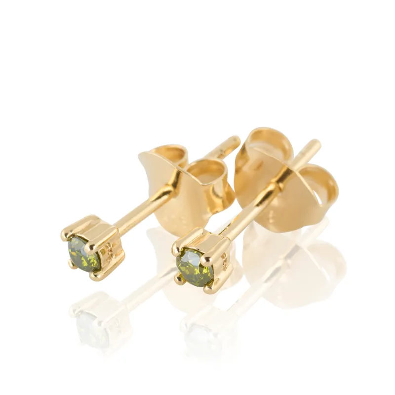 Carolina Gynning smycken Gynning Jewelry Time To Glow Mini Örhängen XS Grön Guld