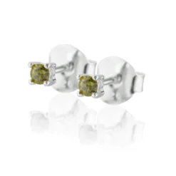Carolina Gynning smycken Gynning Jewelry Time To Glow Mini Örhängen XS Grön Silver