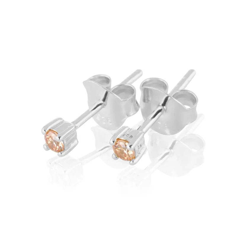 Carolina Gynning smycken Gynning Jewelry Time To Glow Mini Örhängen XS Champagne Silver