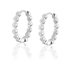 Carolina Gynning smycken Gynning Jewelry Time to glow örhängen creol – L (Silver)