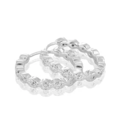 Carolina Gynning smycken Gynning Jewelry Time to glow örhängen creol – L (Silver)