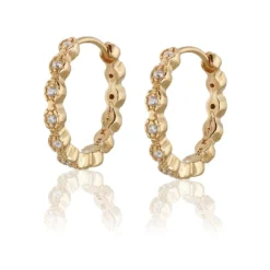 Carolina Gynning smycken Gynning Jewelry Time to glow örhängen creol – L (Guld)