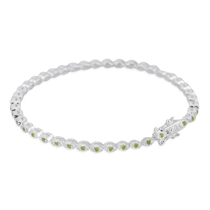 Carolina Gynning smycken Gynning Jewelry Time To Glow T-armband Silver Grön (Mega kampanj)