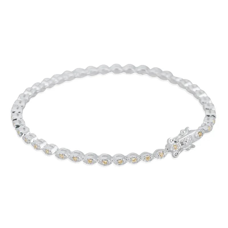 Carolina Gynning smycken Gynning Jewelry Time To Glow T-armband Silver Champagne