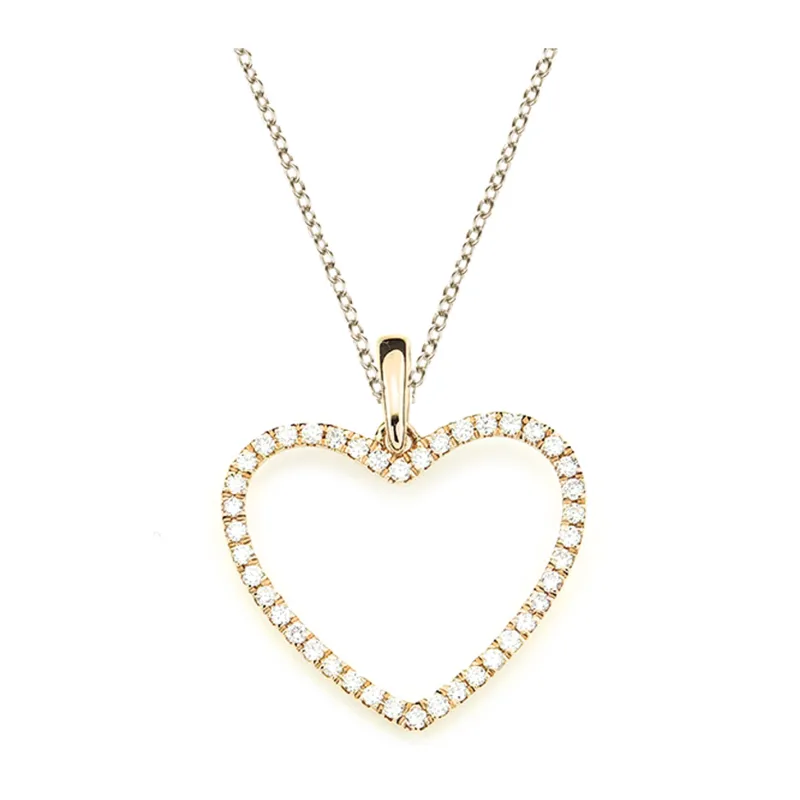 Hjärta Hänge i 18K Guld med 0.22ct TW/SI Diamanter – MSG58G