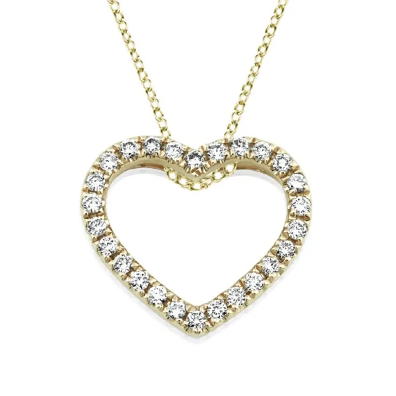 Hjärta Hänge i 18K Guld med 0.26ct TW/SI Diamanter – MSG56G