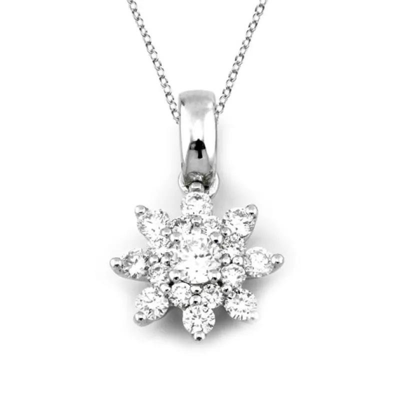 Hänge i 18K Vitguld med 0.36ct TW/SI Diamanter – MSG55W