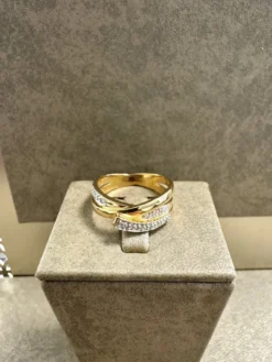 18K Guld – Diamant Ring – RBG039 ( Begagnad )