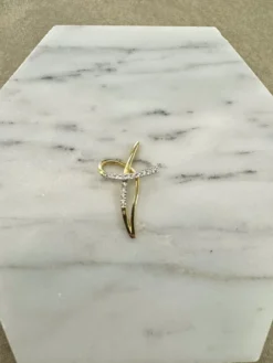 18K Guld Kors Cubic Zirconia – ZKHG005