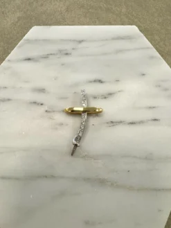 18K Guld Kors Cubic Zirconia – ZKHG004