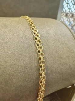 18K Guld Mönstrad X-länk Armband – 14025122