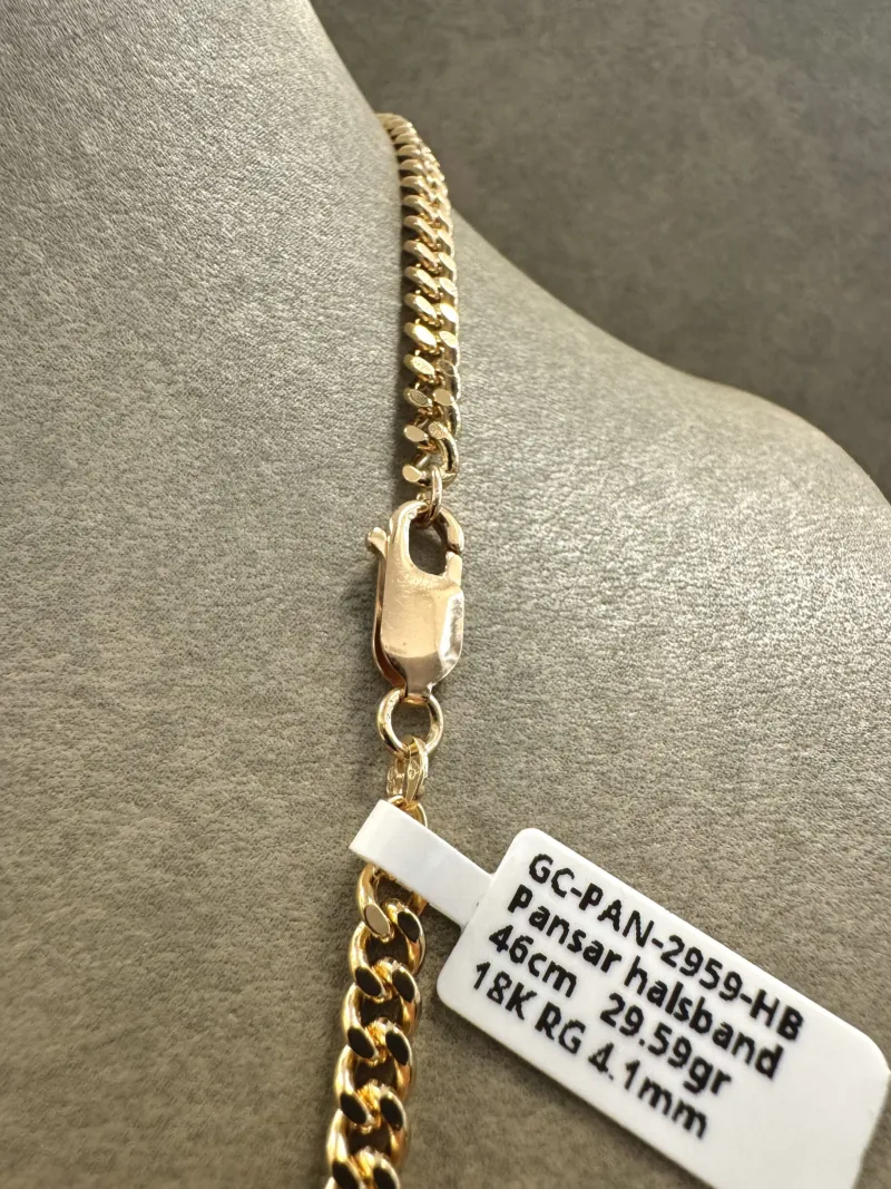 18K Guld Pansarlänk Halsband GC-PAN-2959-HB