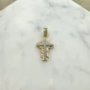18K Guld x Vitguld Kors – KH033G