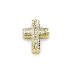 Kors i 18K Guld med 0.16ct TW/SI Diamanter – MSG03G
