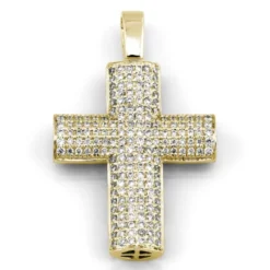 Kors i 18K Guld med 0.55ct TW/SI Diamanter – MSG02G