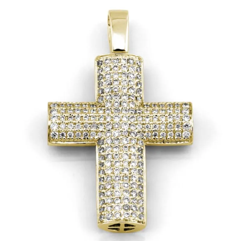 Kors i 18K Guld med 0.55ct TW/SI Diamanter – MSG02G
