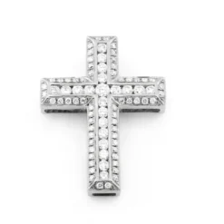 Kors i 18K Vitguld med 0.51ct TW/SI Diamanter – MSG12W