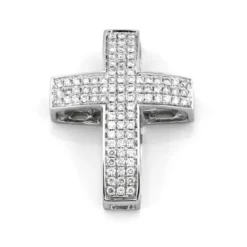 Kors i 18K Vitguld med 0.39ct TW/SI Diamanter – MSG09W