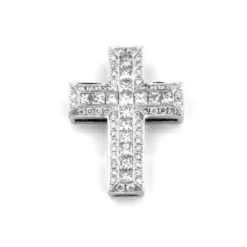Kors i 18K Vitguld med 0.58ct TW/SI Diamanter – MSG05W