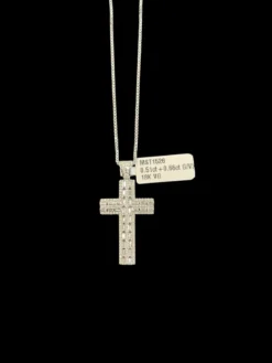 Kors i 18K Vitguld med 1,17ct VS Diamanter – KVG003
