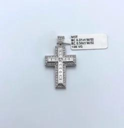 Kors i 18K Vitguld med 0.81ct W/SI Diamanter – MST01