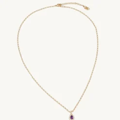 Lily And Rose Bianca Halsband Guld – Amethyst (41162)