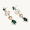 Lily And Rose Celia Örhängen Silver – Emerald
