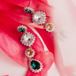 Lily And Rose Celia Örhängen Silver – Emerald