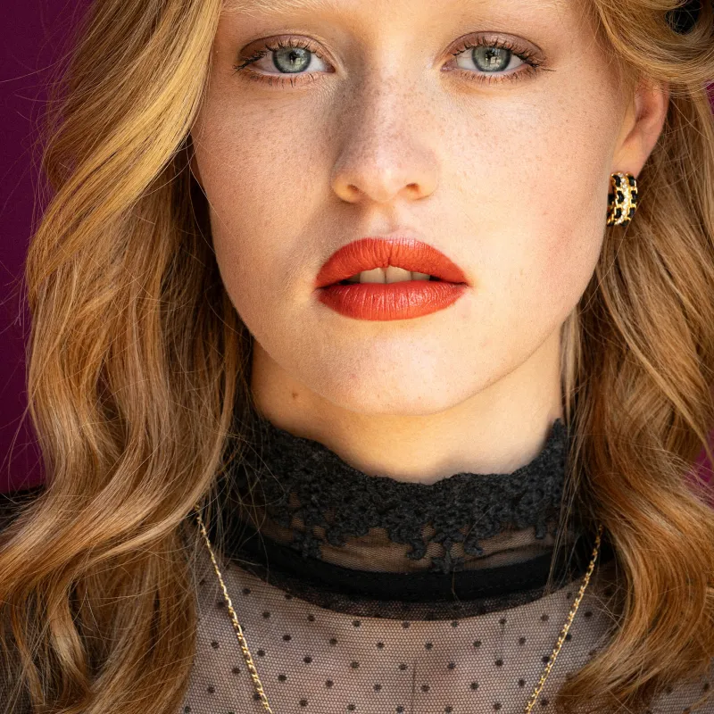Lily And Rose Coco hoops Örhängen, Jet – Guld