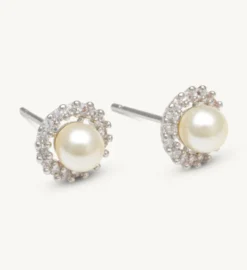 Lily And Rose Colette Pärl Stud Örhängen – Ivory (Silver) 65092