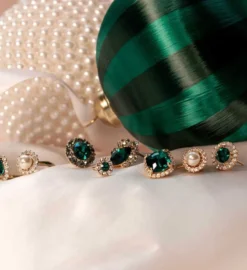 Lily And Rose Colette Örhängen – Emerald Square (Guld) 61249
