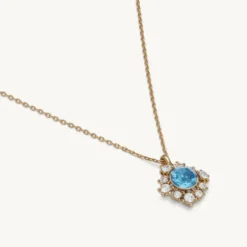 Lily And Rose Emily Halsband Guld – Icey Blue (241069)