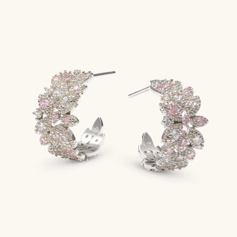 Lily And Rose Laurel Hoops Örhängen- Silver 66031